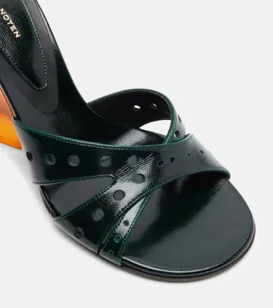 Dries Van Noten Patent leather wedge mules | Thumbnail 4