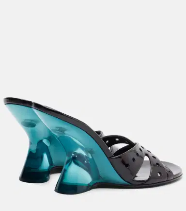 Dries Van Noten Patent leather wedge mules | Thumbnail 2