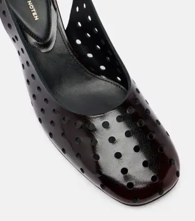 Dries Van Noten 65 perforated leather slingback pumps | Thumbnail 2