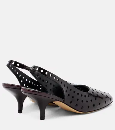 Dries Van Noten 65 perforated leather slingback pumps | Thumbnail 3