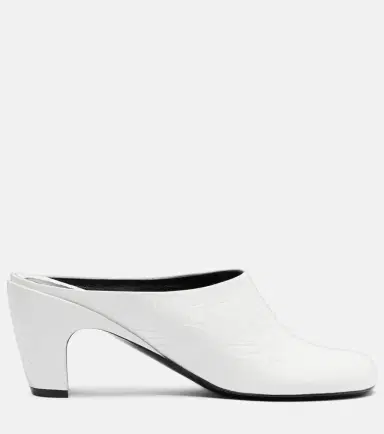 Dries Van Noten 65 debossed leather mules | Thumbnail 4
