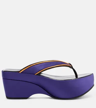 Dries Van Noten Satin thong sandals | Thumbnail 4