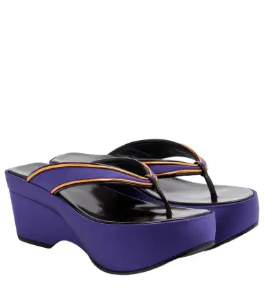 Dries Van Noten Satin thong sandals | Thumbnail 1