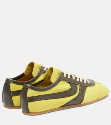 Dries Van Noten Leather-trimmed suede sneakers | Thumbnail 2