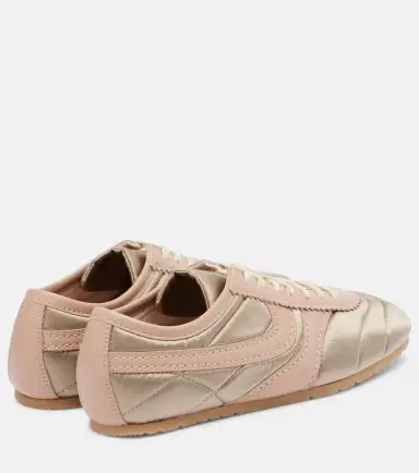 Dries Van Noten Satin and leather sneakers | Thumbnail 4