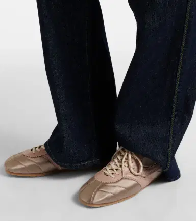 Dries Van Noten Satin and leather sneakers | Thumbnail 5