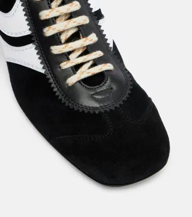 Dries Van Noten 65 leather-trimmed suede mules | Thumbnail 2 Dries Van Noten 65 leather-trimmed suede mules | Thumbnail 2
