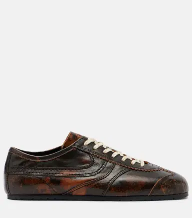 Dries Van Noten Distressed leather sneakers | Thumbnail 3