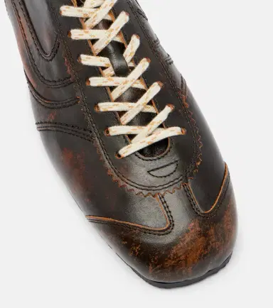 Dries Van Noten Distressed leather sneakers | Thumbnail 4