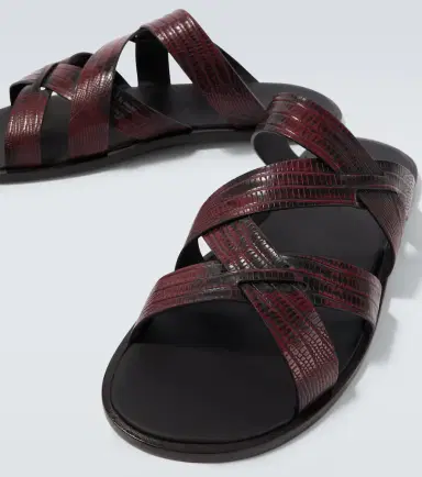 Manolo Blahnik Marvin croc-effect leather slides | Thumbnail 2