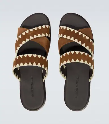 Manolo Blahnik Nello suede slides | Thumbnail 3 Manolo Blahnik Nello suede slides | Thumbnail 3