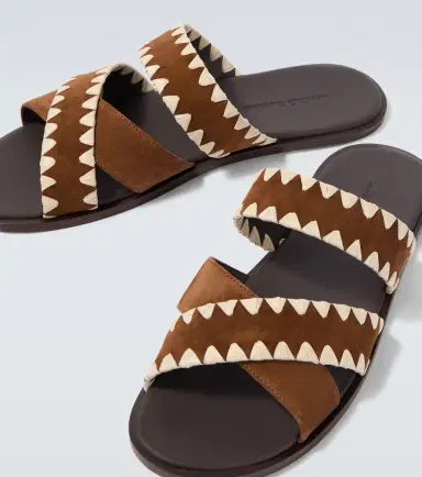 Manolo Blahnik Nello suede slides | Thumbnail 6 Manolo Blahnik Nello suede slides | Thumbnail 6