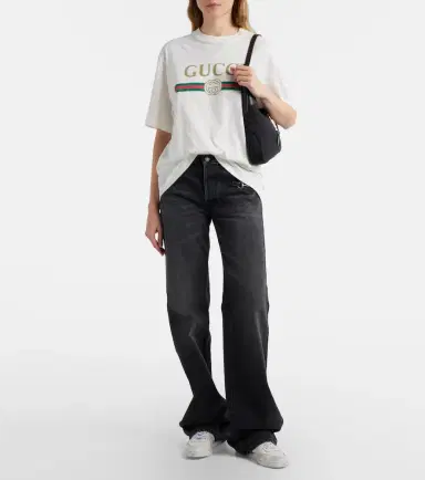 Gucci Stretch Web Stripe leather sneakers | Thumbnail 6 Gucci Stretch Web Stripe leather sneakers | Thumbnail 6