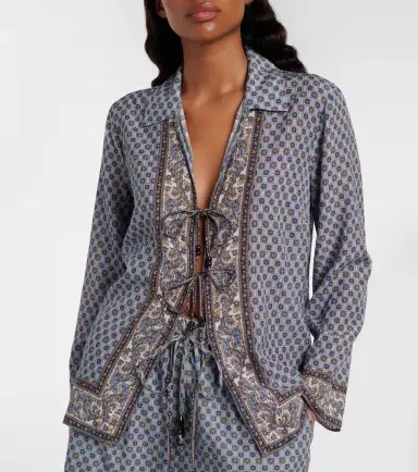 Veronica Beard Eva printed blouse | Thumbnail 6 Veronica Beard Eva printed blouse | Thumbnail 6