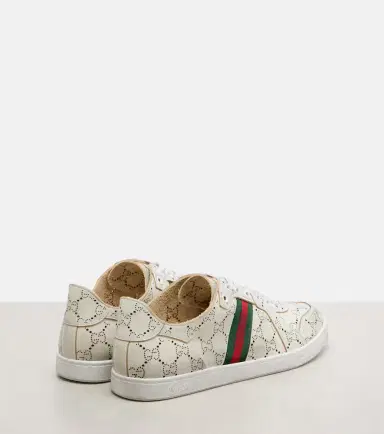 Gucci Stretch GG Web Stripe leather sneakers | Thumbnail 2