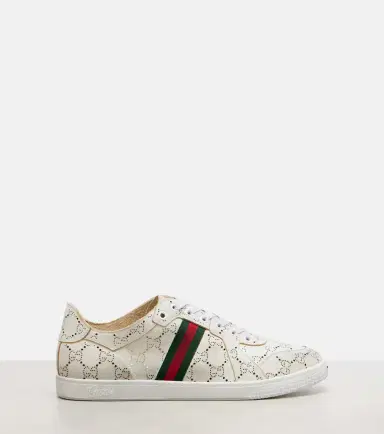 Gucci Stretch GG Web Stripe leather sneakers | Thumbnail 3