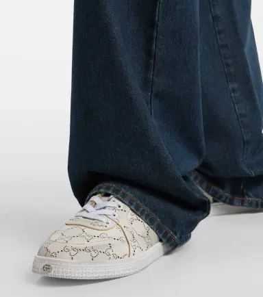 Gucci Stretch GG Web Stripe leather sneakers | Thumbnail 6