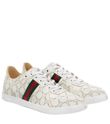 Gucci Stretch GG Web Stripe leather sneakers | Thumbnail 1