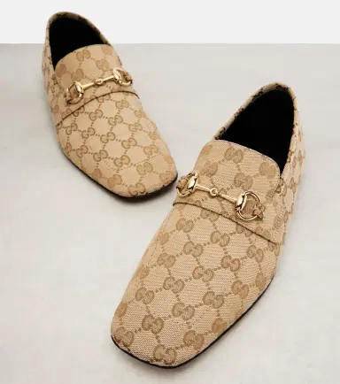 Gucci Horsebit GG Canvas loafers | Thumbnail 2