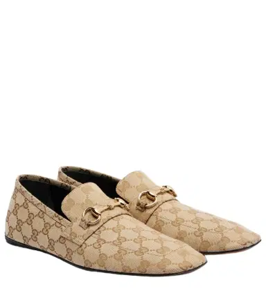 Gucci Horsebit GG Canvas loafers | Thumbnail 1