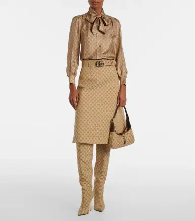 Gucci Bombshell GG Canvas over-the-knee boots | Thumbnail 2