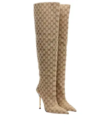 Gucci Bombshell GG Canvas over-the-knee boots | Thumbnail 1