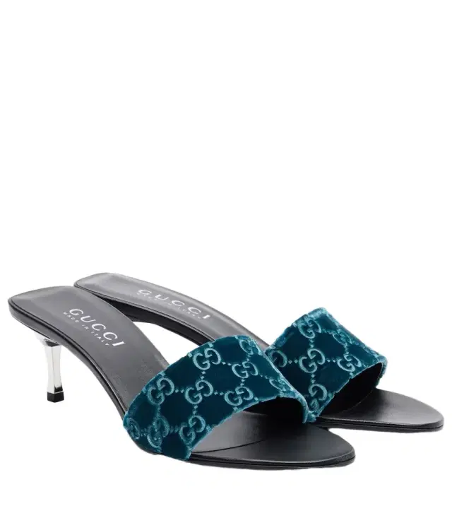 GG velvet mules