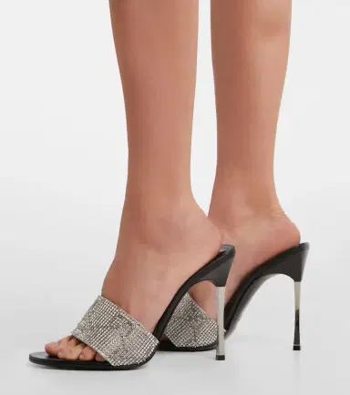 Gucci Bombshell 120 embellished satin mules | Thumbnail 6 Gucci Bombshell 120 embellished satin mules | Thumbnail 6