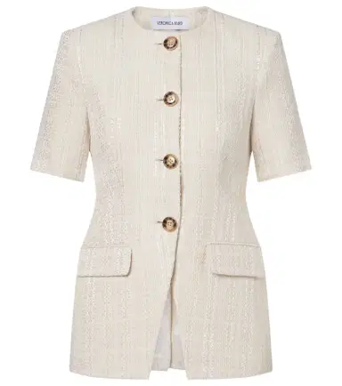 Veronica Beard Bodie cotton-blend tweed jacket | Thumbnail 1 Veronica Beard Bodie cotton-blend tweed jacket | Thumbnail 1