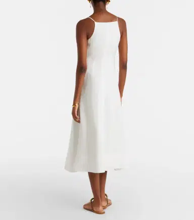 Veronica Beard Georges linen midi dress | Thumbnail 5