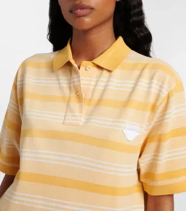 Prada Striped cotton piqué polo dress | Thumbnail 2 Prada Striped cotton piqué polo dress | Thumbnail 2