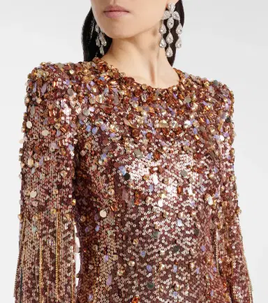 Jenny Packham Phara embellished fringed gown | Thumbnail 5 Jenny Packham Phara embellished fringed gown | Thumbnail 5