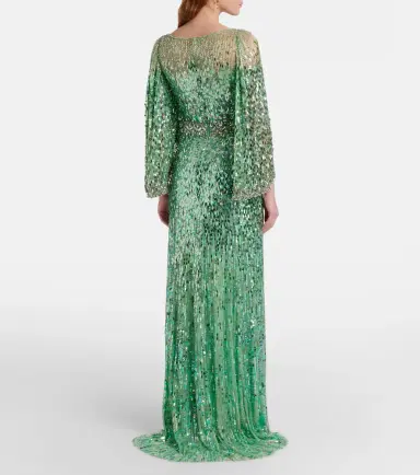 Jenny Packham Ines embellished sequined gown | Thumbnail 2