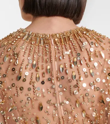 Jenny Packham Hestia embellished caped gown | Thumbnail 7
