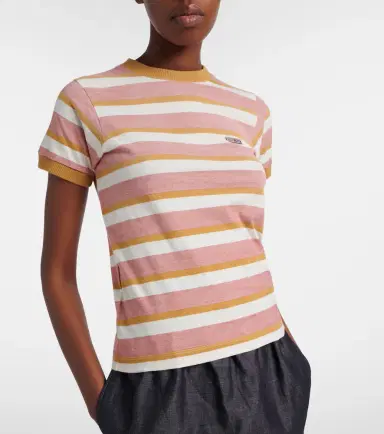 Prada Striped cotton jersey T-shirt | Thumbnail 5