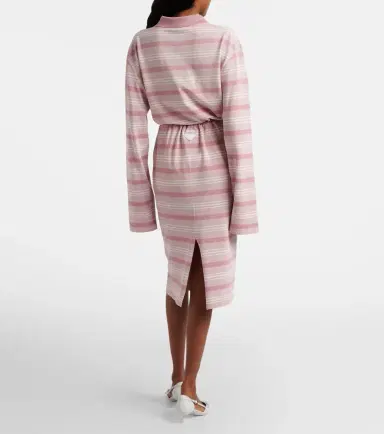 Prada Striped cotton piqué pencil skirt | Thumbnail 3
