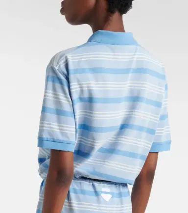 Prada Striped cotton piqué polo shirt | Thumbnail 5 Prada Striped cotton piqué polo shirt | Thumbnail 5