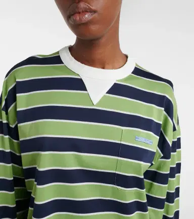 Prada Striped cotton jersey T-shirt | Thumbnail 2