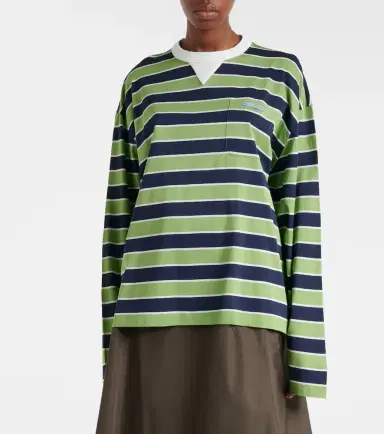 Prada Striped cotton jersey T-shirt | Thumbnail 4