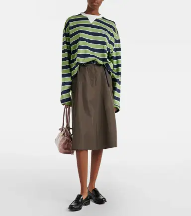 Prada Striped cotton jersey T-shirt | Thumbnail 5