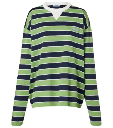 Prada Striped cotton jersey T-shirt | Thumbnail 1