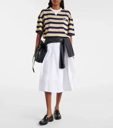 Prada Striped cotton jersey T-shirt | Thumbnail 3