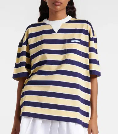 Prada Striped cotton jersey T-shirt | Thumbnail 4