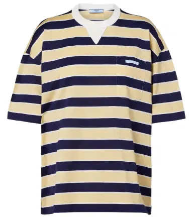 Prada Striped cotton jersey T-shirt | Thumbnail 1