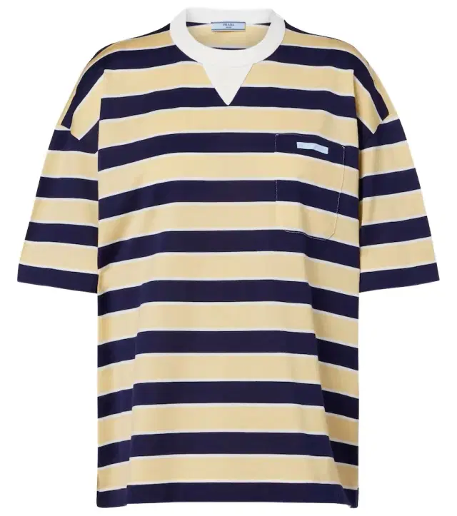 Prada Striped cotton jersey T-shirt