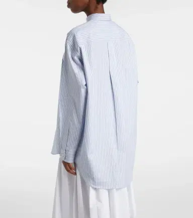 Prada Chevron striped oversized cotton shirt | Thumbnail 3