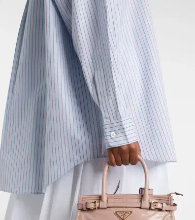 Prada Chevron striped oversized cotton shirt | Thumbnail 4