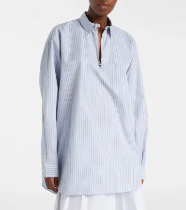 Prada Chevron striped oversized cotton shirt | Thumbnail 5