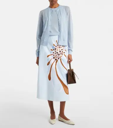 Dorothee Schumacher Floral cotton-blend midi skirt | Thumbnail 3 Dorothee Schumacher Floral cotton-blend midi skirt | Thumbnail 3