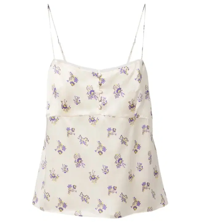 Dorothee Schumacher Shiny Daydream floral silk satin camisole